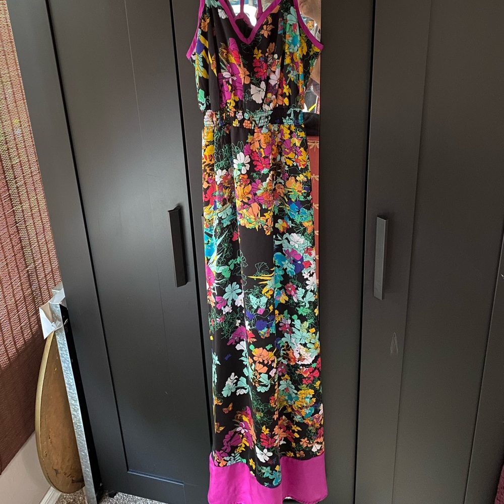 Nicole Miller Floral Maxi Dress Size 8